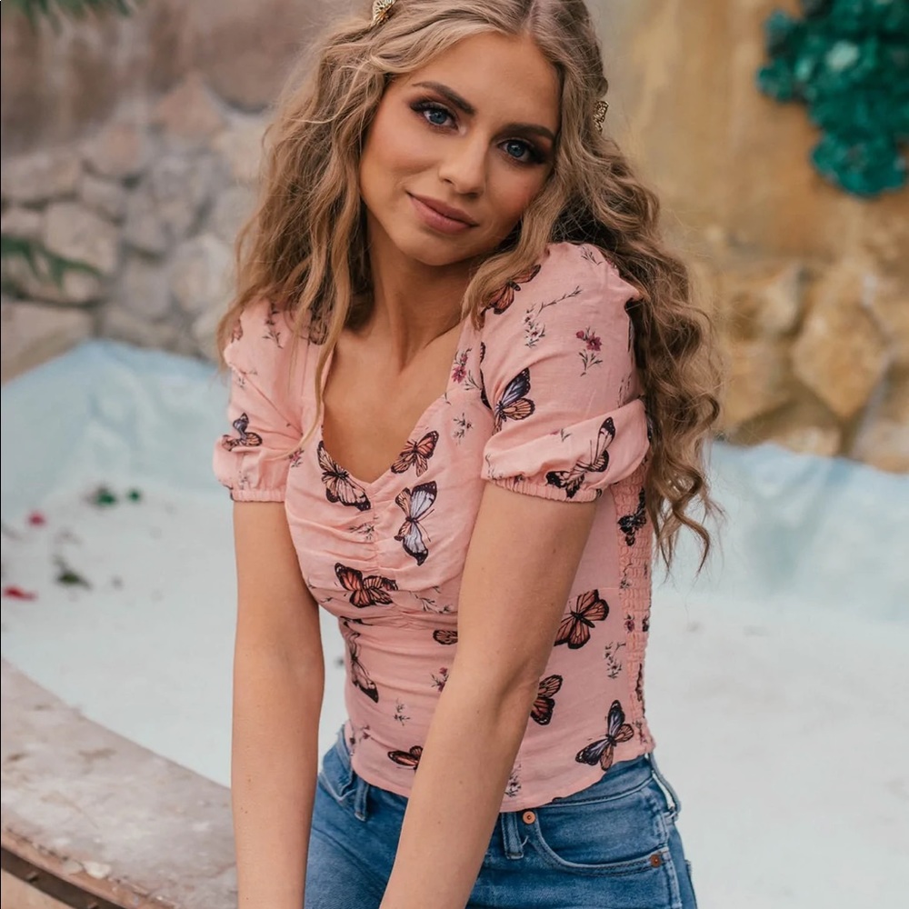 Jessakae Butterfly Blossom Top - XL NWT